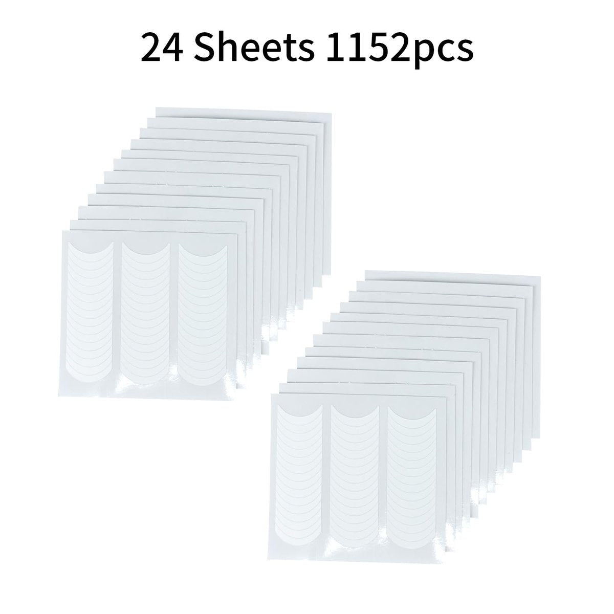 Moon Shape French Manicure Stickers - 24 Sheets Self-Adhesive Nail Art Stencils & Smile Line Guides for Women and Girls (Over 1000 Pieces) - görsel 15