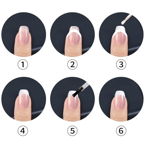 Moon Shape French Manicure Stickers - 24 Sheets Self-Adhesive Nail Art Stencils & Smile Line Guides for Women and Girls (Over 1000 Pieces) - görsel 6