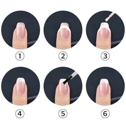 Moon Shape French Manicure Stickers - 24 Sheets Self-Adhesive Nail Art Stencils & Smile Line Guides for Women and Girls (Over 1000 Pieces)