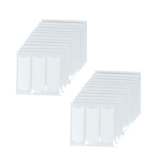 Moon Shape French Manicure Stickers - 24 Sheets Self-Adhesive Nail Art Stencils & Smile Line Guides for Women and Girls (Over 1000 Pieces)
