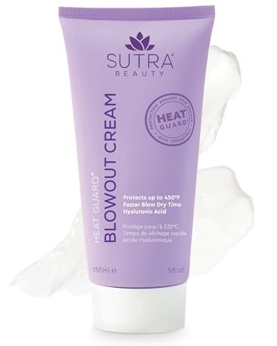 SUTRA Heat Guard Blowout Cream – Hyaluronic Acid Heat Protectant up to 450°F – Lightweight Frizz Control & Moisture for Smooth, Voluminous Blowouts – Sulfate-Free, Paraben-Free, Phthalate-Free Avelisse