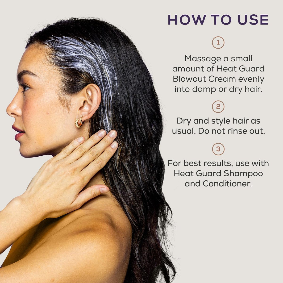 SUTRA Heat Guard Blowout Cream – Hyaluronic Acid Heat Protectant up to 450°F – Lightweight Frizz Control & Moisture for Smooth, Voluminous Blowouts – Sulfate-Free, Paraben-Free, Phthalate-Free Avelisse