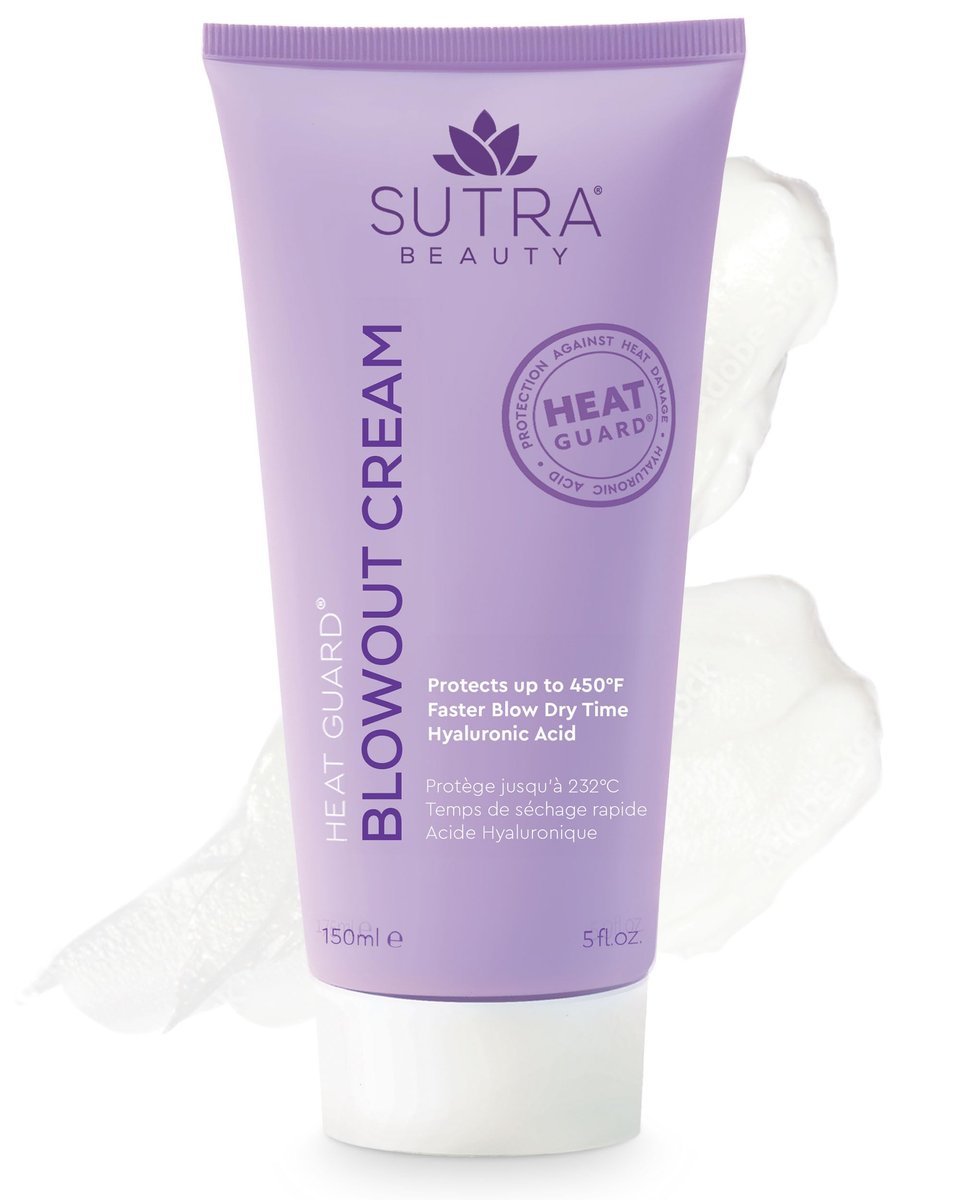 SUTRA Heat Guard Blowout Cream – Hyaluronic Acid Heat Protectant up to 450°F – Lightweight Frizz Control & Moisture for Smooth, Voluminous Blowouts – Sulfate-Free, Paraben-Free, Phthalate-Free Avelisse