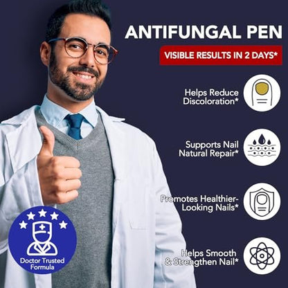 OMZOK Toenail Fungus Pen - 25% Undecylenic Acid & Tea Tree Oil Extra Strength Treatment for Damaged Nails - 5 Pens Avelisse