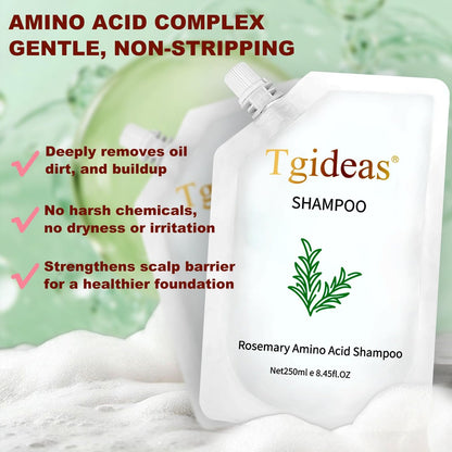 Tgideas Rosemary Biotin Amino Acid Shampoo for Hair Growth – Thinning Hair Loss Treatment for Women and Men, 8.45 fl oz (Pack of 2)
