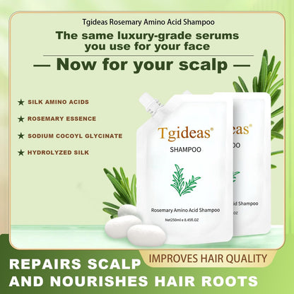 Tgideas Rosemary Biotin Amino Acid Shampoo for Hair Growth – Thinning Hair Loss Treatment for Women and Men, 8.45 fl oz (Pack of 2)