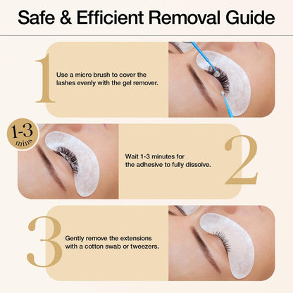LASHVIEW Sensitive Lash Remover for Lash Extensions - Clear Eyelash Extension Remover Gel, 0.52 Fl Oz