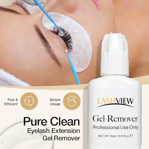 LASHVIEW Sensitive Lash Remover for Lash Extensions - Clear Eyelash Extension Remover Gel, 0.52 Fl Oz - görsel 10