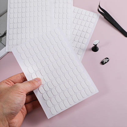 1200 Pcs Double Sided Adhesive Nail Tapes - Pre-Cut Press On Nail Sticky Tabs with Tweezer for Nail Art Display, Practice, and Color Chart Book Avelisse
