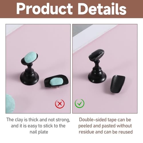 1200 Pcs Double Sided Adhesive Nail Tapes - Pre-Cut Press On Nail Sticky Tabs with Tweezer for Nail Art Display, Practice, and Color Chart Book Avelisse