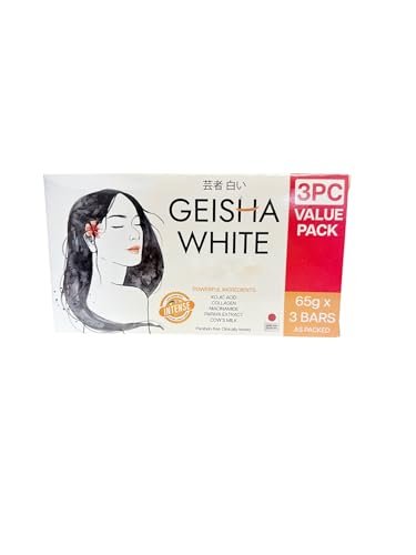 Geisha White Intense Skin Cleansing Bar - 3 Bars x 65g | Gentle & Effective Cleansing Avelisse
