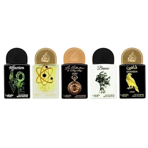 Lattafa Pride Gift Sets – Long Lasting Arabian Perfumes for Women Collection No.1 (5 x 20ml) – Eau de Parfum Spray – Elegant Ladies Perfume with Luxurious Scents – Premium Gift Box for Every Occasion Avelisse
