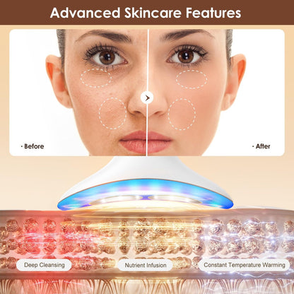 AZMAVO Facial and Neck Massager - Skin Lifting & Firming, Wrinkle & Dark Circle Reducer - Home Skin Care Sculpting Tool - Milky White Avelisse