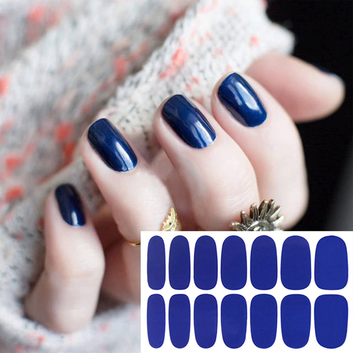 WOKOTO 20 Sheets Solid Color Nail Polish Strips - Self-Adhesive Nail Wraps, Full Nail Stickers for Women, Multi-Color Gel Strips Set with Nail File - görsel 11