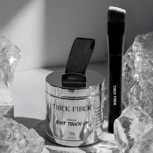 THICK FIBER Root Touch Up Powder with Brush – Light Blonde – Covers Grey Roots, Thinning Hair & Bald Spots – Sweat & Water Resistant for Men & Women (0.35 oz) - görsel 8