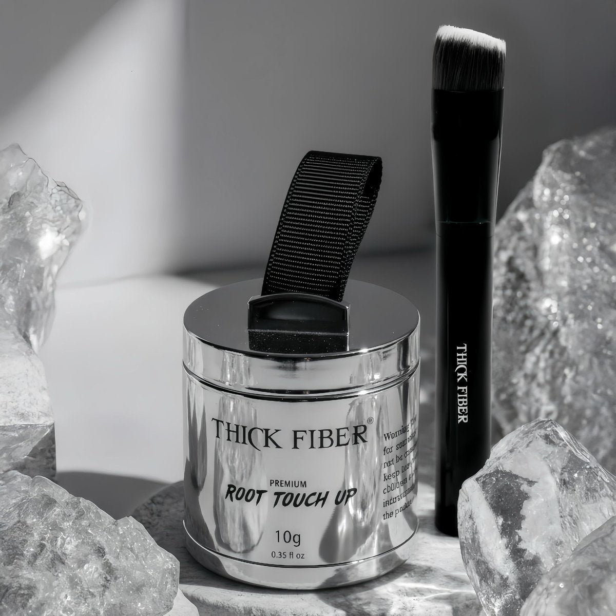 THICK FIBER Root Touch Up Powder with Brush – Light Blonde – Covers Grey Roots, Thinning Hair & Bald Spots – Sweat & Water Resistant for Men & Women (0.35 oz) - görsel 7