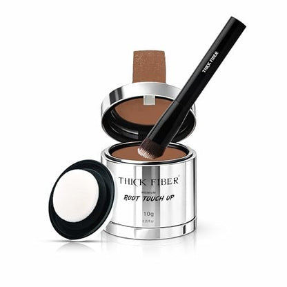 Auburn Root Touch Up Powder with Brush – Covers Grey Roots, Thinning Hair & Bald Spots – Sweat & Water Resistant for Men & Women (0.35 oz)
