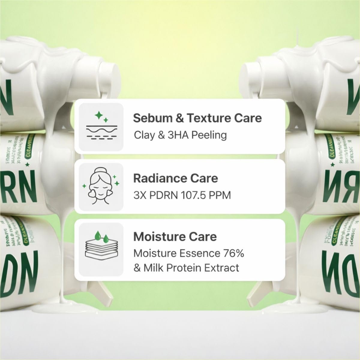 MAKE P:REM PDRN Pore Clay Cleansing Milk – Hydrating Gentle Face Wash for Sensitive Skin, Korean Milky Cleanser, 6.76 fl.oz. (200ml) - görsel 7