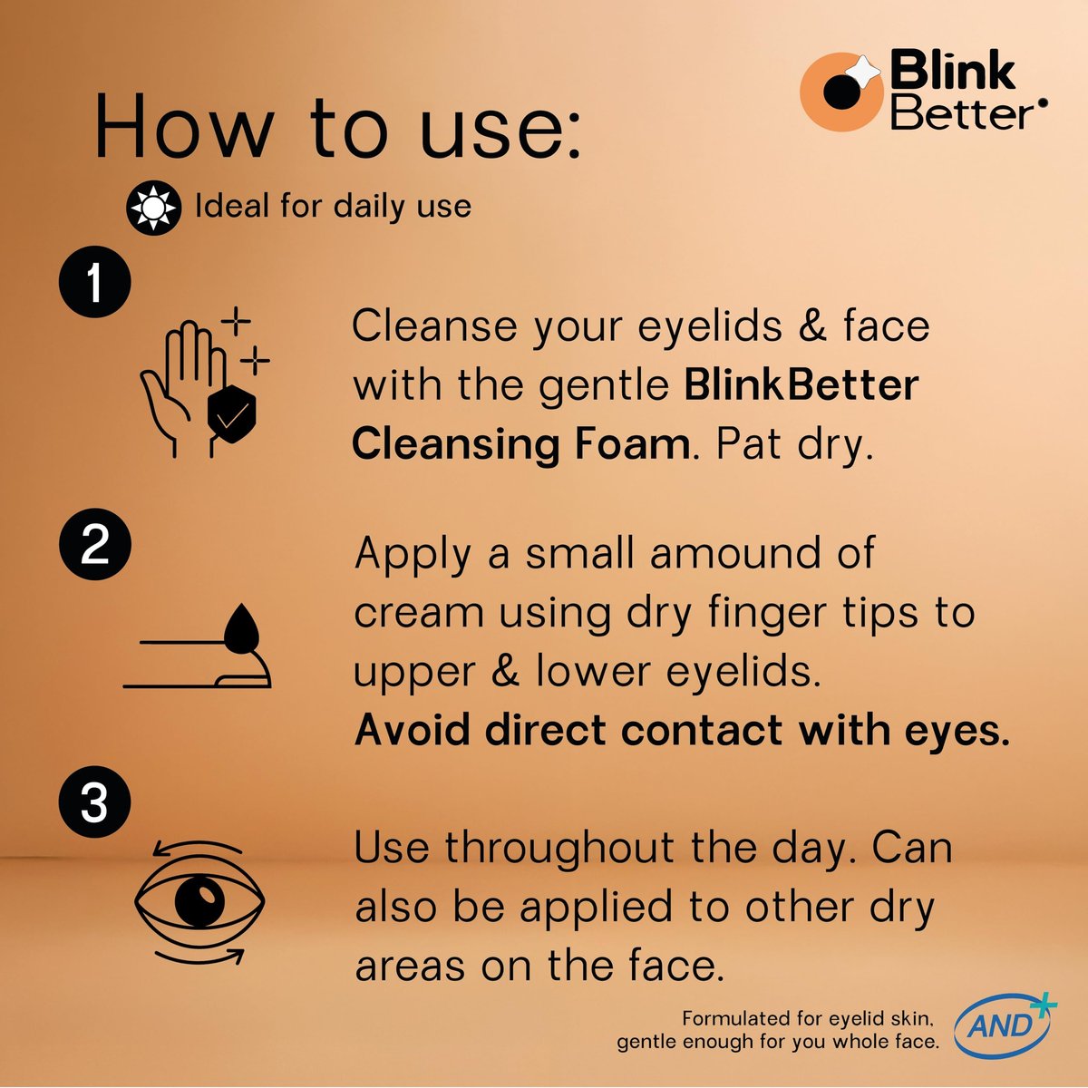 BlinkBetter BetterLids Restore Eyelid Cream – Hydrating Barrier Support for Dry, Itchy, Red & Sensitive Eyelids – Lightweight Daily Formula with 3% Oat & Ceramides, 1 fl oz - görsel 9