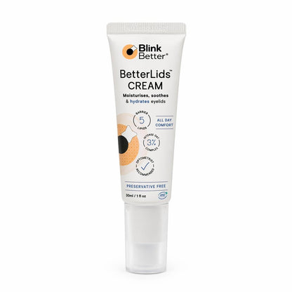 BlinkBetter BetterLids Restore Eyelid Cream – Hydrating Barrier Support for Dry, Itchy, Red & Sensitive Eyelids – Lightweight Daily Formula with 3% Oat & Ceramides, 1 fl oz