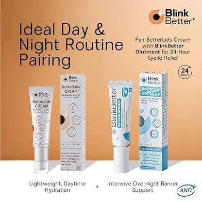BlinkBetter BetterLids Restore Eyelid Cream – Hydrating Barrier Support for Dry, Itchy, Red & Sensitive Eyelids – Lightweight Daily Formula with 3% Oat & Ceramides, 1 fl oz