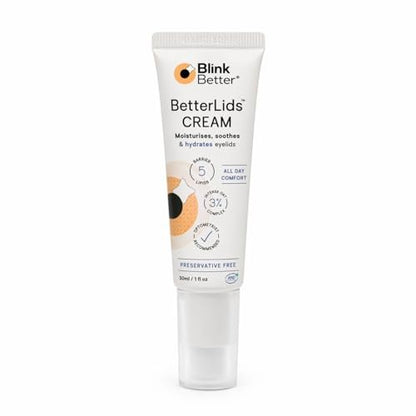 BlinkBetter BetterLids Restore Eyelid Cream – Hydrating Barrier Support for Dry, Itchy, Red & Sensitive Eyelids – Lightweight Daily Formula with 3% Oat & Ceramides, 1 fl oz