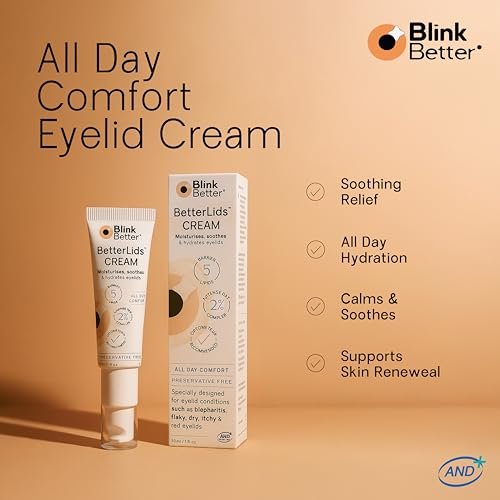 BlinkBetter BetterLids Restore Eyelid Cream – Hydrating Barrier Support for Dry, Itchy, Red & Sensitive Eyelids – Lightweight Daily Formula with 3% Oat & Ceramides, 1 fl oz - görsel 4
