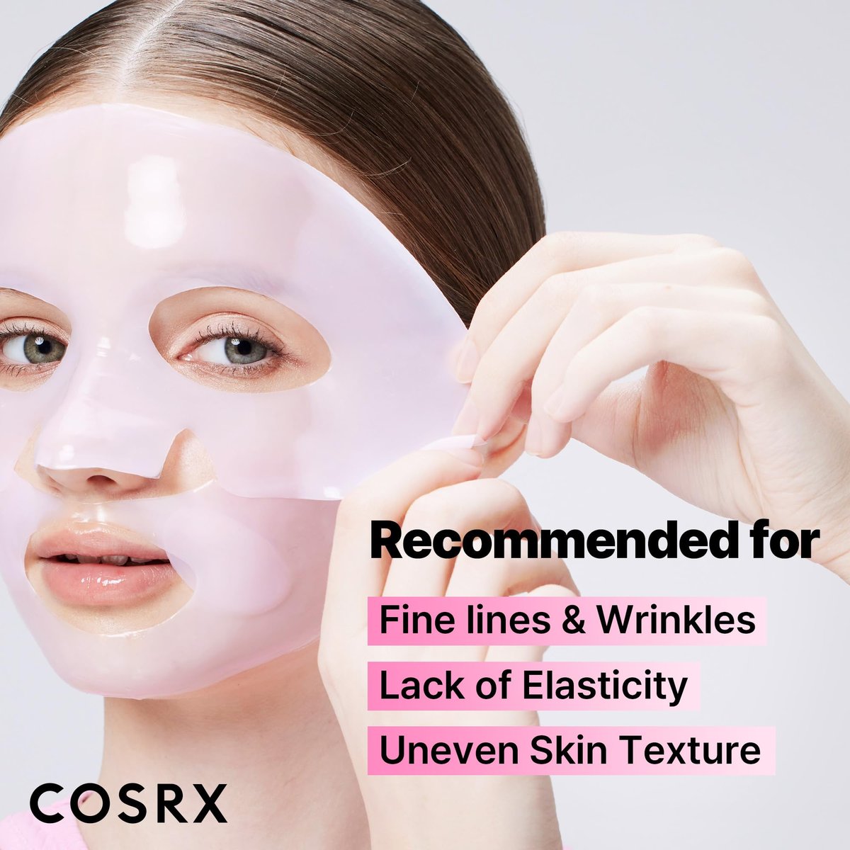 COSRX The Peptide Collagen Lifting Glow Hydrogel Face Mask - 1 Sheet, Korean Skincare, Travel Essentials, Overnight Mask - görsel 5