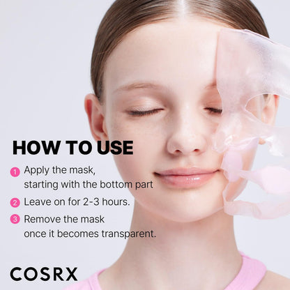 COSRX The Peptide Collagen Lifting Glow Hydrogel Face Mask - 1 Sheet, Korean Skincare, Travel Essentials, Overnight Mask