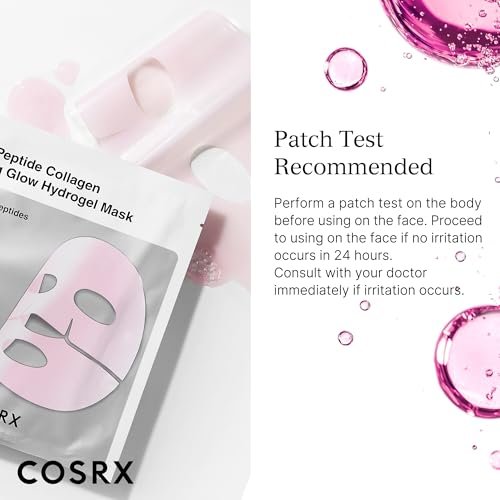COSRX The Peptide Collagen Lifting Glow Hydrogel Face Mask - 1 Sheet, Korean Skincare, Travel Essentials, Overnight Mask - görsel 12