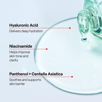 Dr. G R.E.D. Blemish Clear Hyal-Cica Soothing Serum – Korean Hydrating Serum with Hyaluronic Acid & Centella Asiatica for All Skin Types, 1.69 fl oz Avelisse