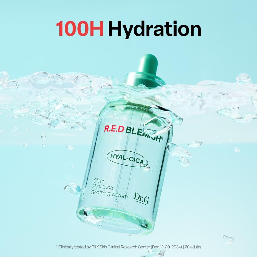 Dr. G R.E.D. Blemish Clear Hyal-Cica Soothing Serum – Korean Hydrating Serum with Hyaluronic Acid & Centella Asiatica for All Skin Types, 1.69 fl oz Avelisse