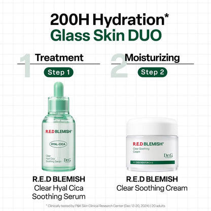 Dr. G R.E.D. Blemish Clear Hyal-Cica Soothing Serum – Korean Hydrating Serum with Hyaluronic Acid & Centella Asiatica for All Skin Types, 1.69 fl oz Avelisse