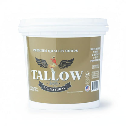 Bulk Grass-Fed Beef Tallow for Soap, Skincare & Candles – 16 lbs Unscented Maker-Proven Quality (2 lb Packs) Avelisse