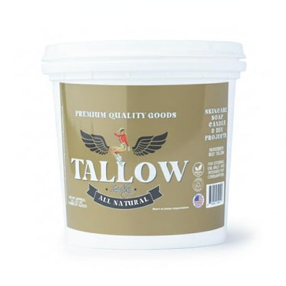Bulk Grass-Fed Beef Tallow for Soap, Skincare & Candles – 16 lbs Unscented Maker-Proven Quality (2 lb Packs) Avelisse