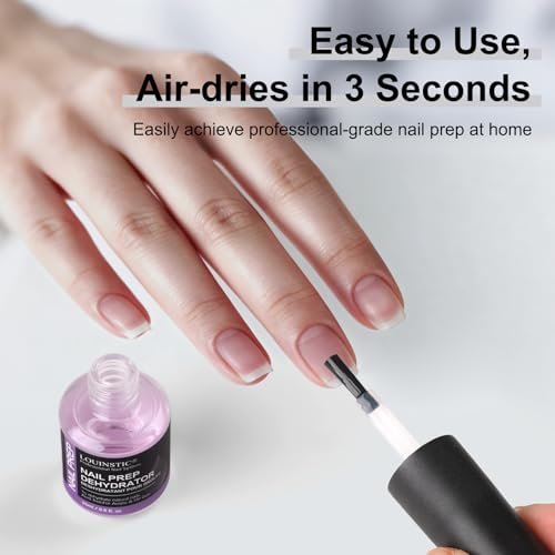 LOUINSTIC Acid-Free Nail Dehydrator 15ml – Fast Air-Dry Nail Prep for Acrylic, UV Gel & Gel Polish. Hema-Free Dehydrator Base Coat, No Burn, Low-Odor. Salon & DIY Use - görsel 12