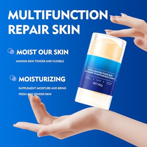 HJXUQIME Feet Cracking Prevention Stick - Anti-Cracking Foot & Hand Cream Moisturizer for Dry Cracked Heel, Knee, Elbow - Callus Remover & Dead Skin Softener (2-Pack, Pink+Blue) - görsel 6