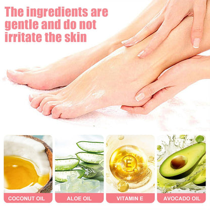 HJXUQIME Feet Cracking Prevention Stick - Anti-Cracking Foot & Hand Cream Moisturizer for Dry Cracked Heel, Knee, Elbow - Callus Remover & Dead Skin Softener (2-Pack, Pink+Blue)