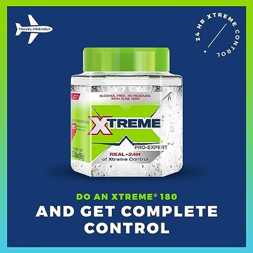 Xtreme Pro-Expert Clear Hair Styling Gel, Alcohol Free 24-Hours Xtreme Control With Aloe Vera, 3.38 Oz Jar (Pack of 6) - görsel 4