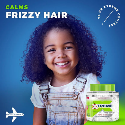 Xtreme Pro-Expert Clear Hair Styling Gel, Alcohol Free 24-Hours Xtreme Control With Aloe Vera, 3.38 Oz Jar (Pack of 6)