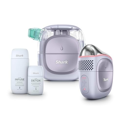 Shark FacialPro Glow At-Home Hydro-Powered Facial System with DePuffi Hot & Cold Therapy – Professional Spa Skincare Device for Pore Cleansing, Hydration & Radiant Glow, Lilac, FH320PL Avelisse