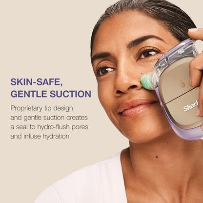Shark FacialPro Glow At-Home Hydro-Powered Facial System with DePuffi Hot & Cold Therapy – Professional Spa Skincare Device for Pore Cleansing, Hydration & Radiant Glow, Lilac, FH320PL Avelisse