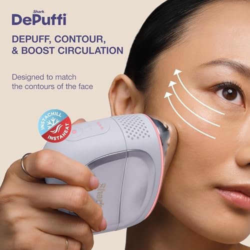 Shark FacialPro Glow At-Home Hydro-Powered Facial System with DePuffi Hot & Cold Therapy – Professional Spa Skincare Device for Pore Cleansing, Hydration & Radiant Glow, Lilac, FH320PL Avelisse