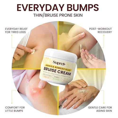 SupreH Arnica Bruise Cream Extra Strength with Vitamin K, C, E, Niacinamide & Ceramide for Bruising, Swelling, Discoloration & Thin Skin - 1 oz Avelisse