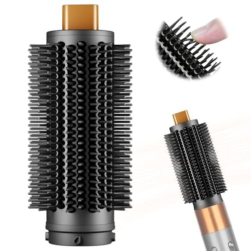 ZEPHBLOW Upgraded Round Volumizing Brush for Dyson Airwrap - Flexible Bristles for Root Lift & Frizz Control - Compatible with Airwrap HS01/05/08 (Gold) Avelisse