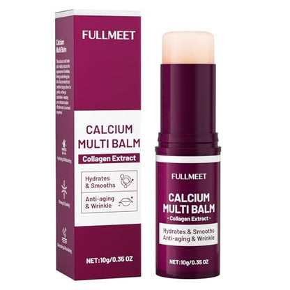 FullMeet Calcium Multi Balm – Wrinkle Core Stick with Korean Collagen for Anti-Aging, Hydrating, and Firming Skin – Suitable for Eyes, Neck, Face (9g) Avelisse
