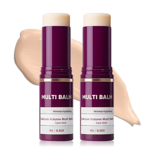 Eaton Kang 2-Pack Calcium Multi Balm – Korean Collagen Moisturizing Stick for Anti-Aging, Hydrating, and Firming Skin – Wrinkle Core Stick for Eyes, Neck, and Face