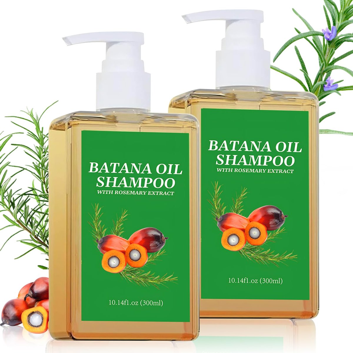 2-Pack Batana Oil Shampoo for Hair Growth & Thinning Hair | Rosemary Infused Nourishing Shampoo for Men & Women | Soft & Fluffy Hair | 10.14 fl oz Each Avelisse