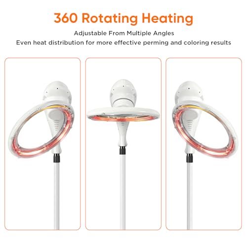 Spiritseek Rotating Hair Processor with LCD Digital Screen - White Hair Dryer Accelerator for Perm Styling - görsel 8