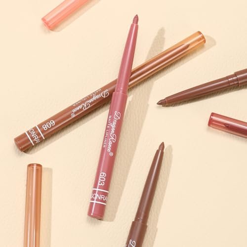 Baorder 12-Piece Creamy Matte Lip Liner Pencil Set – Waterproof, Long-Lasting, Soft Pink Lip Colors – Perfect Pout Gel Makeup Kit for Women Avelisse